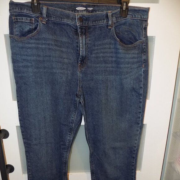 Old Navy Boyfriend Mid-Rise Dark Wash Denim Jeans Size 16 Tall Women's - Picture 1 of 3